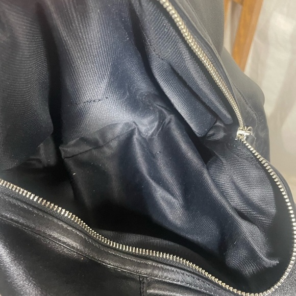 Coach Edie Shoulder Bag Signature Grey Black Current Leather - Picture 12 of 16